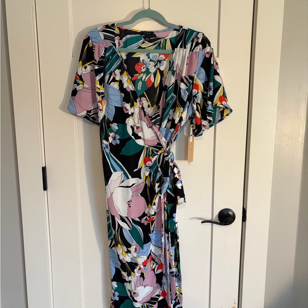 Halogen Floral Maxi Dress - Black and Multicolor